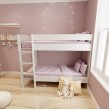 Medium height bunk bed with front ladder